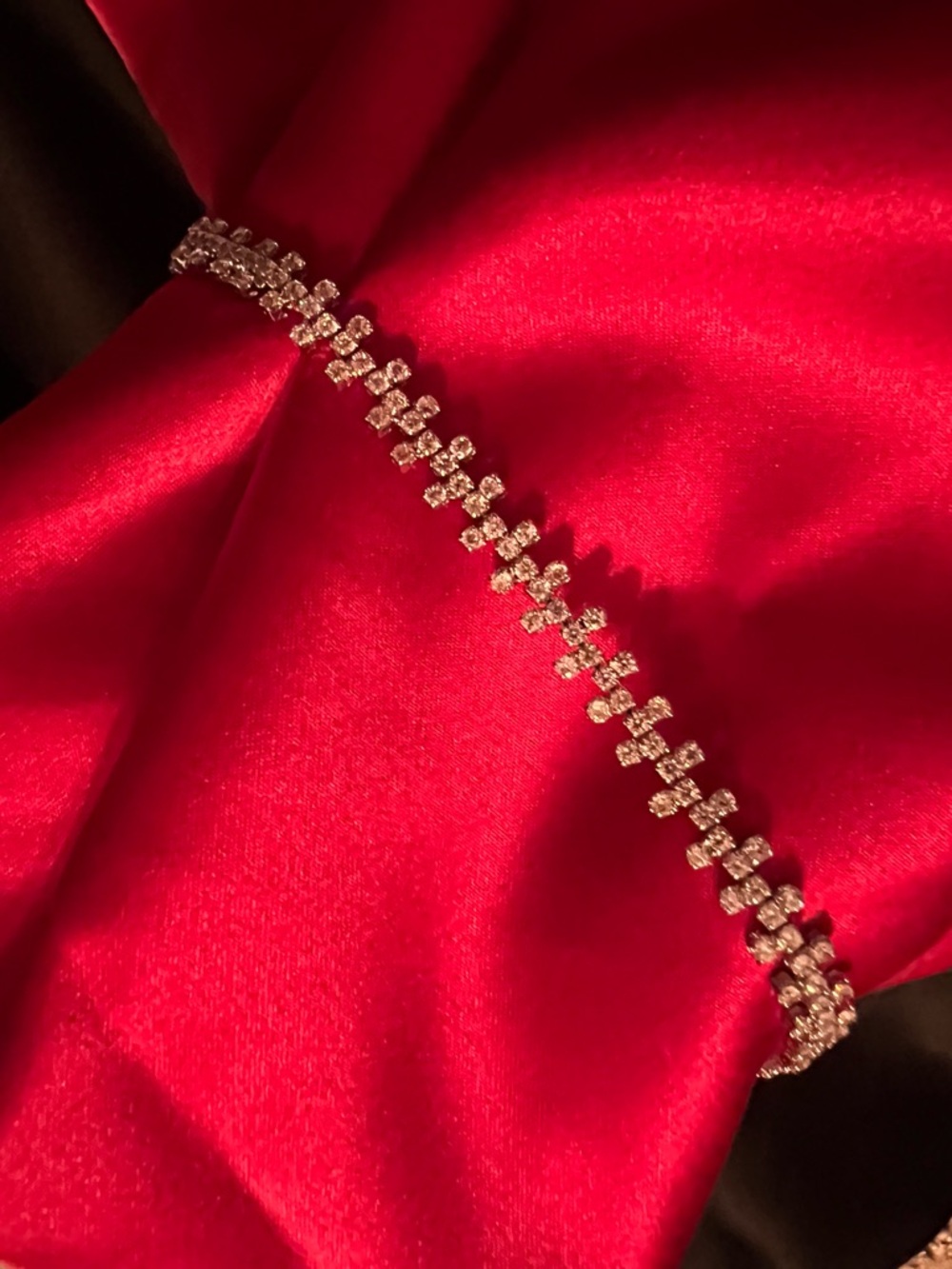 Lucky Brand Silver Rhinestone Necklace